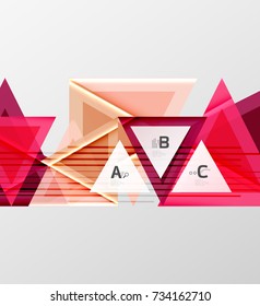 Color triangles background, modern geometric abstract background