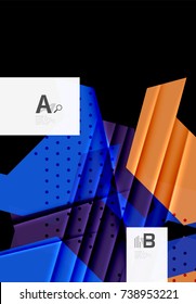 Color triangles background, modern geometric abstract background