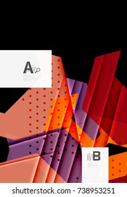 Color triangles background, modern geometric abstract background