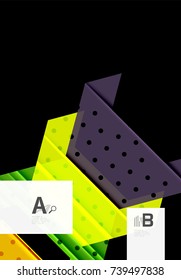 Fondo de los triángulos de color, fondo abstracto geométrico moderno