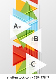 Farbdreiecke, Hintergrund, moderner, abstrakter geometrischer Hintergrund