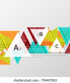 Fondo de los triángulos de color, fondo abstracto geométrico moderno