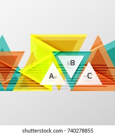 Fondo de los triángulos de color, fondo abstracto geométrico moderno