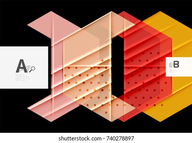 Color triangles background, modern geometric abstract background