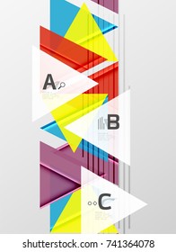 Fondo de los triángulos de color, fondo abstracto geométrico moderno