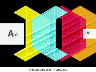 Color triangles background, modern geometric abstract background