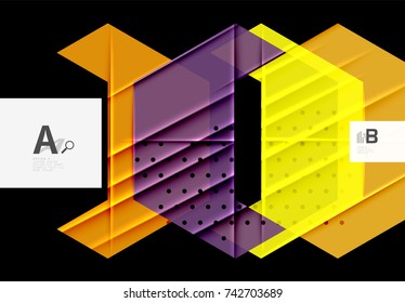 Color triangles background, modern geometric abstract background