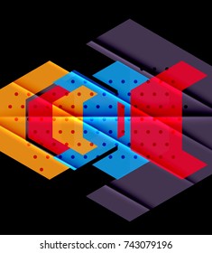 Color triangles background, modern geometric abstract background