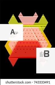 Color triangles background, modern geometric abstract background