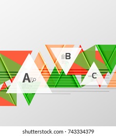 Color triangles background, modern geometric abstract background