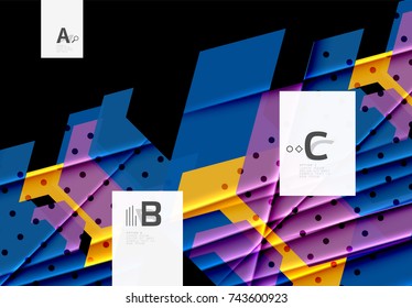 Color triangles background, modern geometric abstract background
