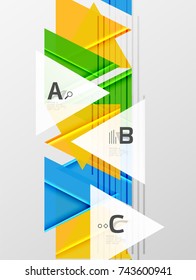 Color triangles background, modern geometric abstract background