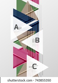 Color triangles background, modern geometric abstract background