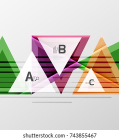 Fondo de los triángulos de color, fondo abstracto geométrico moderno