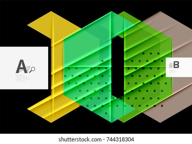 Color triangles background, modern geometric abstract background