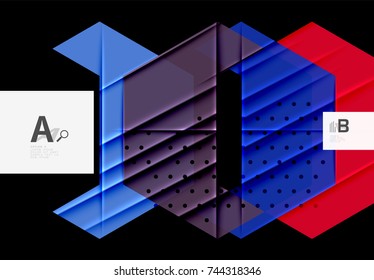 Fondo de los triángulos de color, fondo abstracto geométrico moderno