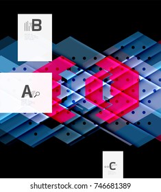 Farbdreiecke, Hintergrund, moderner, abstrakter geometrischer Hintergrund