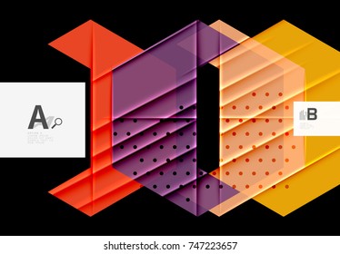 Color triangles background, modern geometric abstract background
