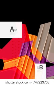 Farbdreiecke, Hintergrund, moderner, abstrakter geometrischer Hintergrund