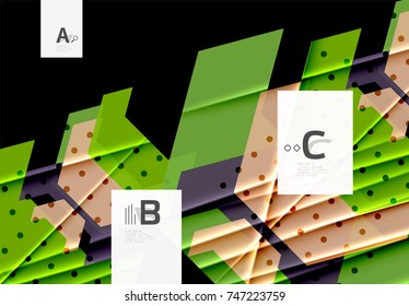 Color triangles background, modern geometric abstract background
