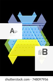Color triangles background, modern geometric abstract background