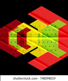 Color triangles background, modern geometric abstract background
