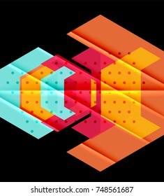 Color triangles background, modern geometric abstract background
