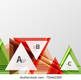 Fondo de los triángulos de color, fondo abstracto geométrico moderno