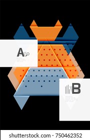 Farbdreiecke, Hintergrund, moderner, abstrakter geometrischer Hintergrund