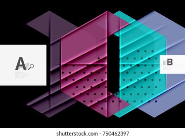 Color triangles background, modern geometric abstract background