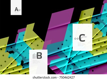 Fondo de los triángulos de color, fondo abstracto geométrico moderno