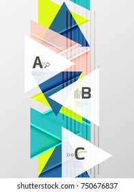 Fondo de los triángulos de color, fondo abstracto geométrico moderno