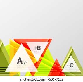 Color triangles background, modern geometric abstract background
