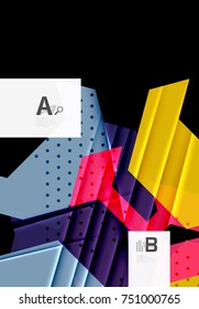 Color triangles background, modern geometric abstract background