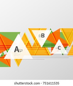 Fondo de los triángulos de color, fondo abstracto geométrico moderno