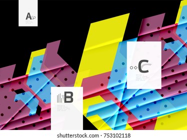 Fondo de los triángulos de color, fondo abstracto geométrico moderno