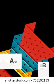 Color triangles background, modern geometric abstract background