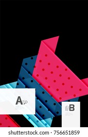 Color triangles background, modern geometric abstract background