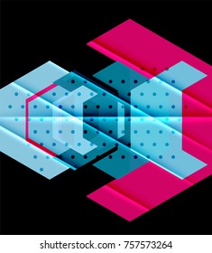 Color triangles background, modern geometric abstract background