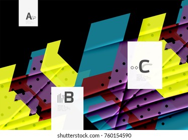 Fondo de los triángulos de color, fondo abstracto geométrico moderno