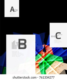 Fondo de los triángulos de color, fondo abstracto geométrico moderno