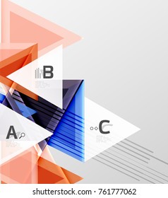 Farbdreiecke, Hintergrund, moderner, abstrakter geometrischer Hintergrund