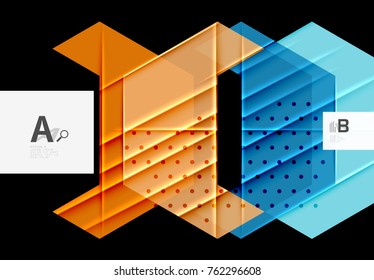 Color triangles background, modern geometric abstract background