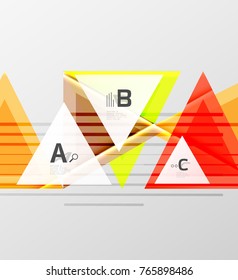 Color triangles background, modern geometric abstract background