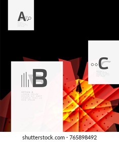 Color triangles background, modern geometric abstract background