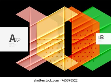 Color triangles background, modern geometric abstract background