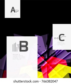 Color triangles background, modern geometric abstract background