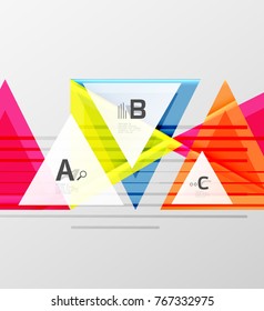 Color triangles background, modern geometric abstract background