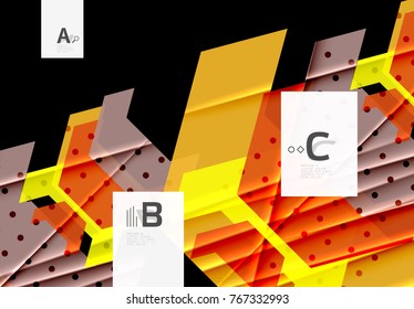 Color triangles background, modern geometric abstract background