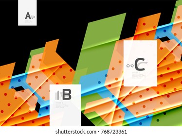 Fondo de los triángulos de color, fondo abstracto geométrico moderno